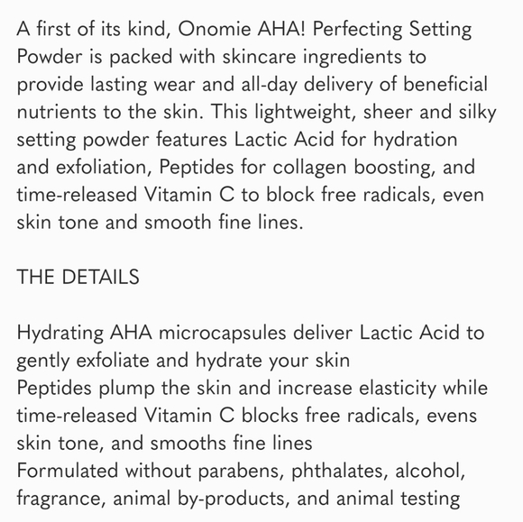 NWT ONOMIE AHA! Perfecting Serum Powder (18g) Full Size - Picture 5 of 5